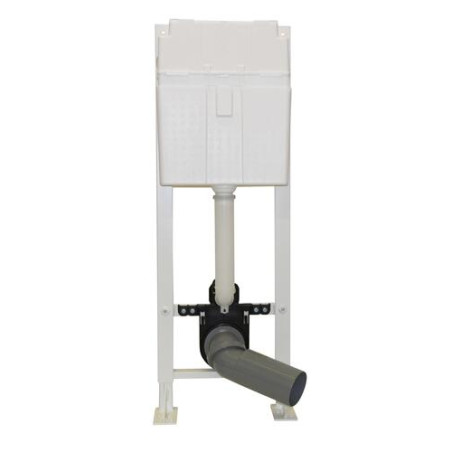 Pack VIRTUO® One Bâti-support, autoportant, avec plaque BOUTONS RONDS blanc brill