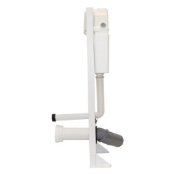 Pack VIRTUO® One Bâti-support, autoportant, avec plaque BOUTONS RONDS blanc brill