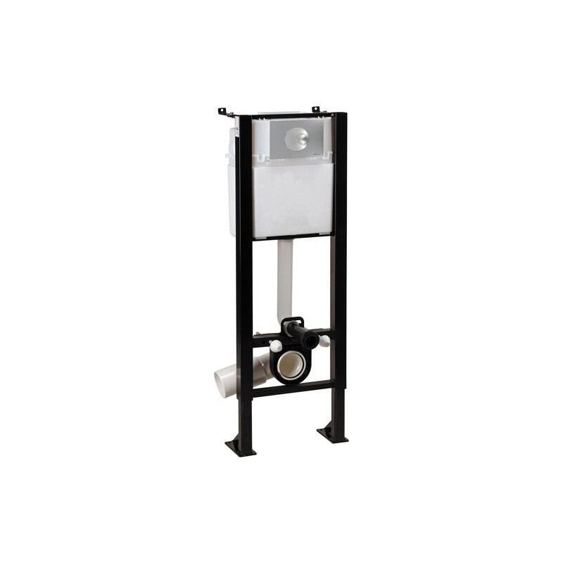 VIRTUO® One Bâti-support, autoportant, avec plaque BOUTONS RONDS chromé brillant