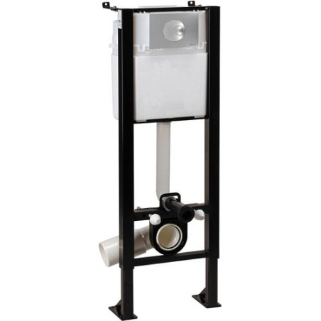 VIRTUO® One Bâti-support, autoportant, avec plaque BOUTONS RONDS chromé brillant