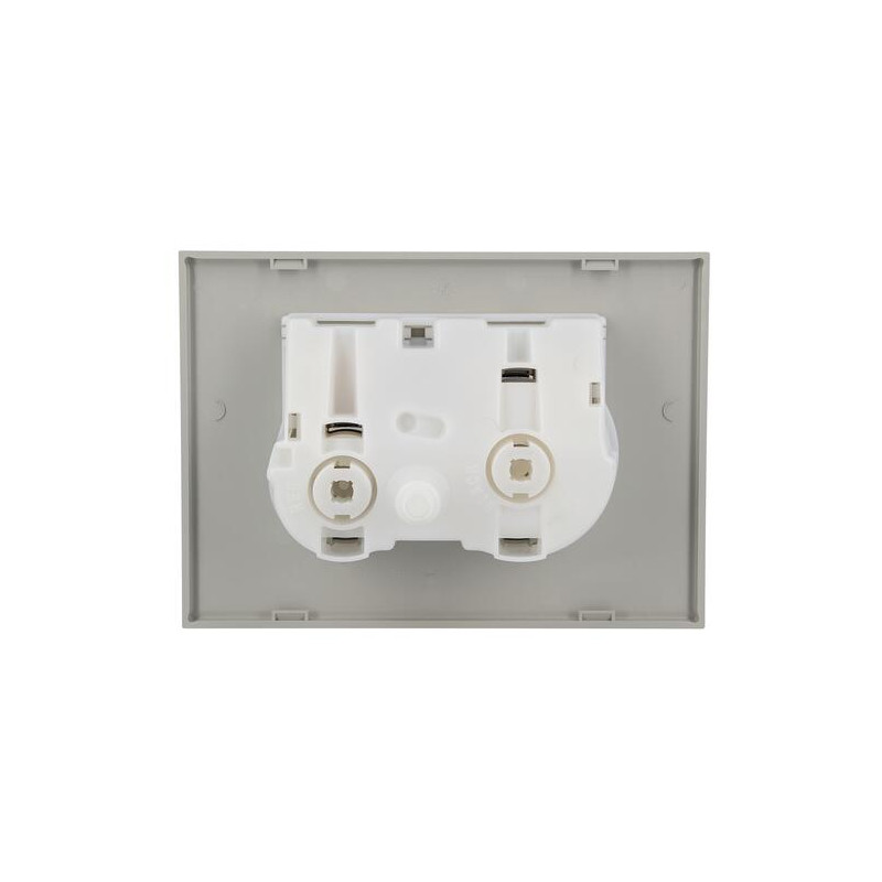 Plaque de commande DUO, chrome satin, avec marquage Nicoll