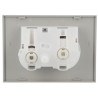 Plaque de commande DUO, chrome satin, avec marquage Nicoll