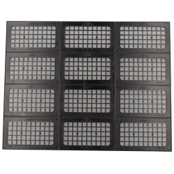 Grille menuiserie vent"x" 600 avec moustiqu. noir