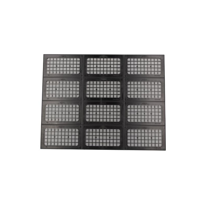 Grille menuiserie vent"x" 600 avec moustiqu. noir