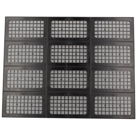 Grille menuiserie vent"x" 600 avec moustiqu. noir