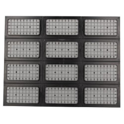Grille menuiserie vent"x" 600 avec moustiqu. noir