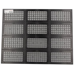 Grille menuiserie vent"x" 600 avec moustiqu. noir