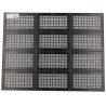 Grille menuiserie vent"x" 600 avec moustiqu. noir