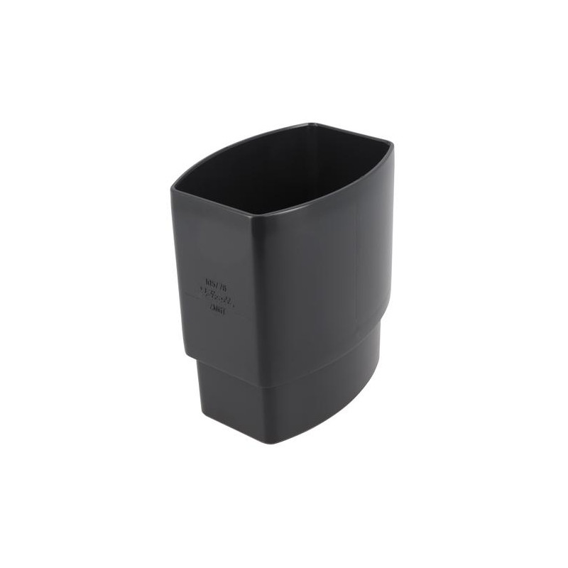 Manchette OVATION® en TECHTAN®, Mâle-femelle, descente 105x76, LG38, anthracite