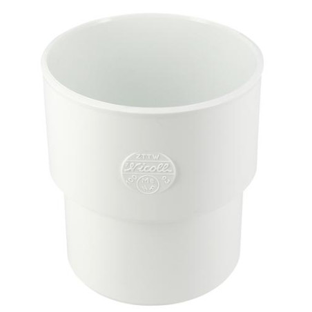 Manchette de réparation, mâle en PVC blanc, mâle Ø 93, femelle Ø 100