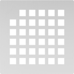 Grille inox pour siphon design carré 10x10