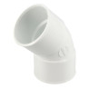 Coude simple, femelle-femelle à 45°, blanc, en PVC