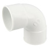 Coude simple, femelle-femelle à 87°30, blanc, en PVC