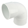 Coude simple, femelle-femelle à 87°30, blanc, en PVC
