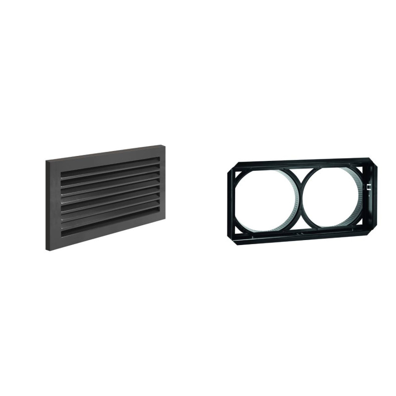 Grille perforée 35x20 B125 noir