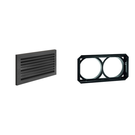 Grille perforée 35x20 B125 noir
