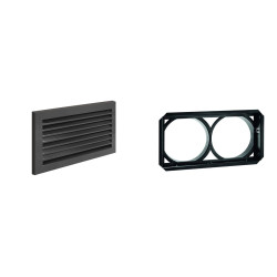 Grille perforée 35x20 B150 noir