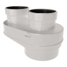 Séparateur EI 2x80 E110 Dualis E.I, Ø100/150, non peint