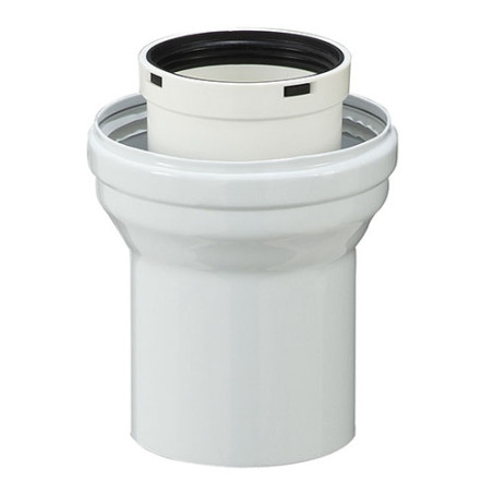 Adaptateur EA 80-125GA blanc Dualis basse température, Ø60/100