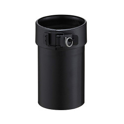 Adaptateur poêle haas+sohn PGI, Ø80, noir grainé mat RAL 9030