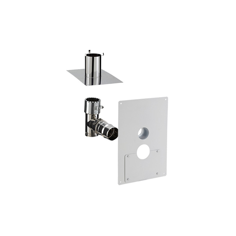 Kit rectangulaire PAH FL 130 PGI, Ø80, non peint