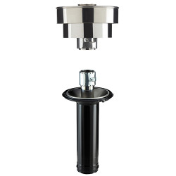 Kit sortie de toit 155 PGI, Ø80/130, noir mat RAL 9019
