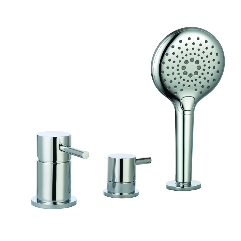 Mitigeur bain-douche 3 trous sur table douchette 3 jets COX / ORTENCE