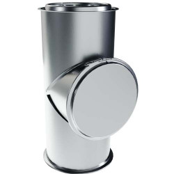 Té trappe de ramonage 90° Inox-Galva