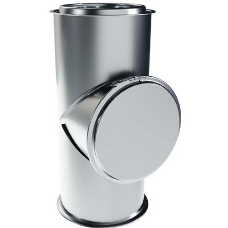 Té trappe de ramonage 90° Inox-Galva