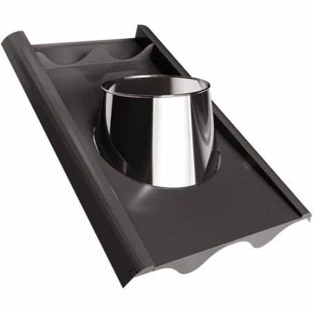 Solin inox 15 à 30° eternit 701 Inox-Inox, gris poussière RAL 7037