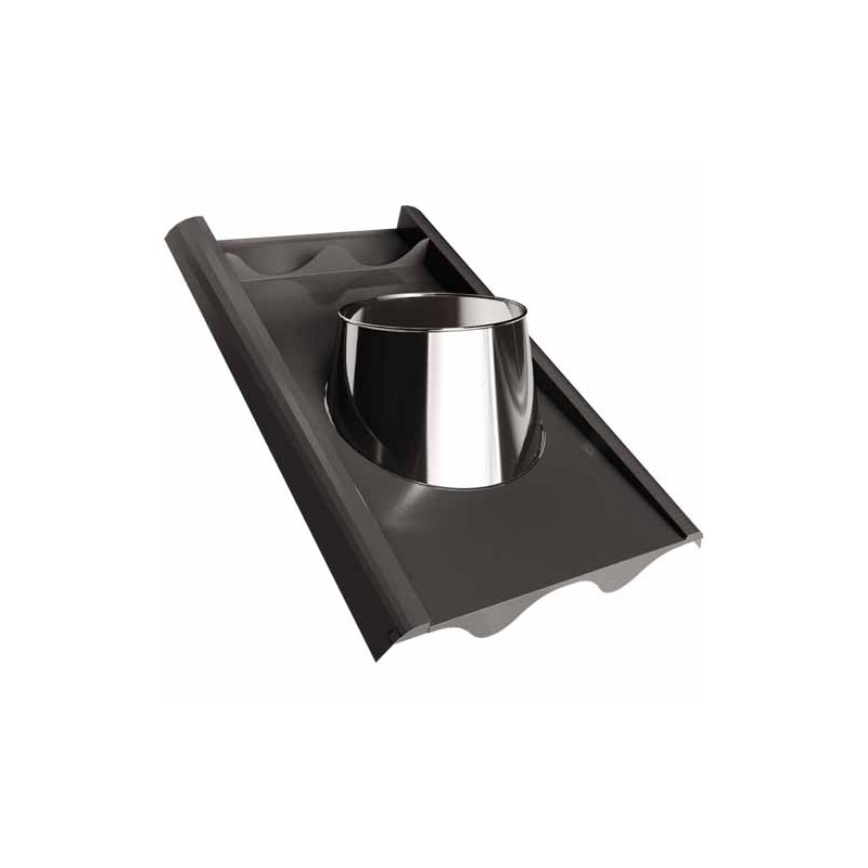 Solin inox 30 à 45° eternit 701 Inox-Inox, gris poussière RAL 7037