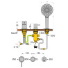 Mitigeur bain-douche 3 trous sur table douchette 3 jets COX / ORTENCE