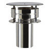 Kit chapeau aspirateur sortie de toit intérieure Inox-Inox