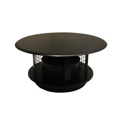 Chapeau pare-pluie A-O UK Therminox, Ø100, noir mat RAL 9019