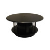Chapeau pare-pluie A-O UK Therminox, Ø100, noir mat RAL 9019