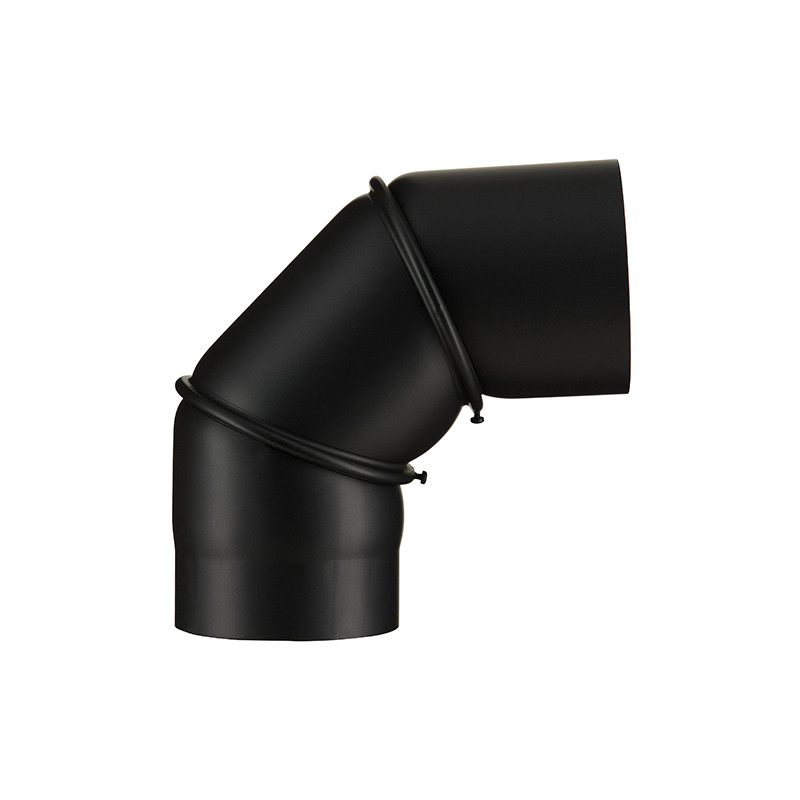 Coude seg.regl.90 à noir M acier 2 mm