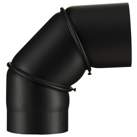 Coude seg.regl.90 à noir M acier 2 mm