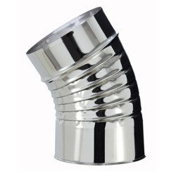 Coude 30 soudé plissé inox SOI
