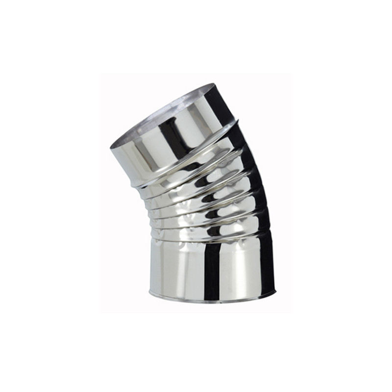 Coude 30 soudé plissé inox SOI