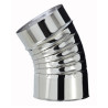 Coude 30 soudé plissé inox SOI