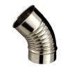Coude 45 soudé plissé inox SOI