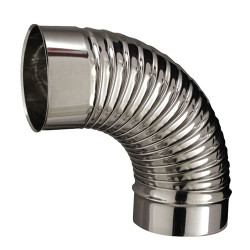 Coude 90 soudé plissé inox SOI