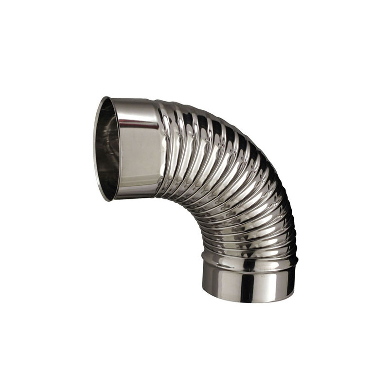 Coude 90 soudé plissé inox SOI
