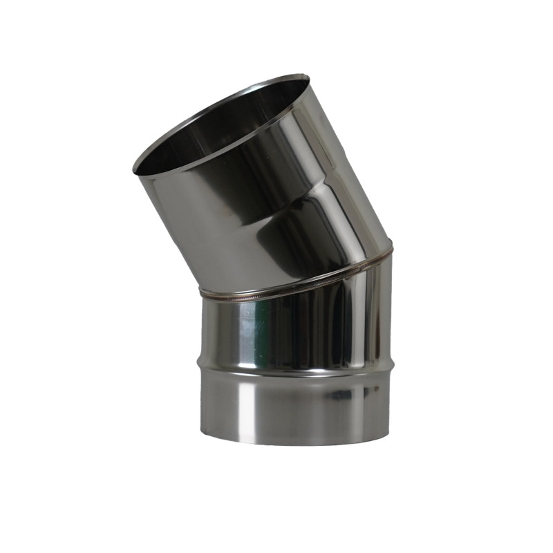 Coude 30 soudé facette inox SOI