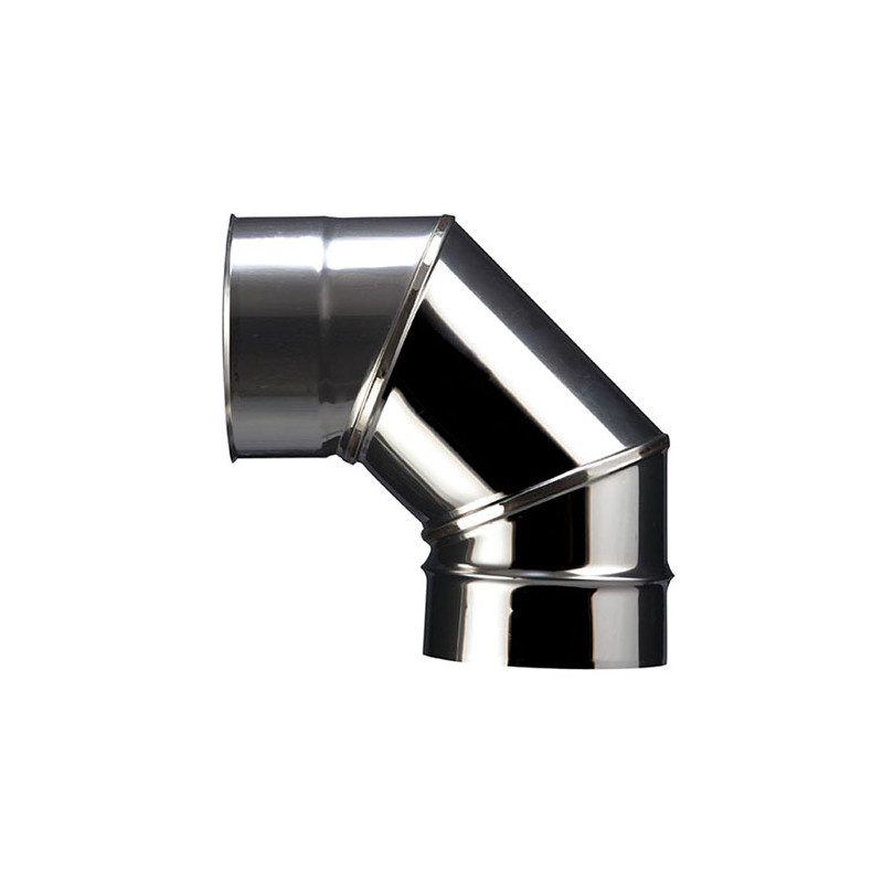 Coude 90 soudé facette inox SOI