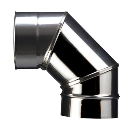 Coude 90 soudé facette inox SOI