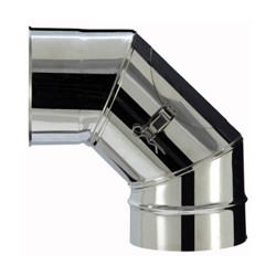 Coude 90 soudé FAC100+TRAPPE inox SOI