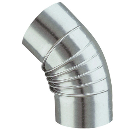 Coude plissé aluminié 45°