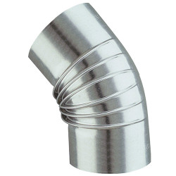 Coude plissé aluminié 72°