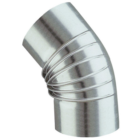 Coude plissé aluminié 72°